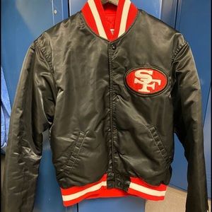 Vintage Black Starter 49ers Jacket sz M